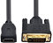 CY - Cable HDMI a DVI de 0.1 m DVI 24+1 macho a HDMI hembra, cable adaptador DVI a HDMI para PC, portátil, HDTV