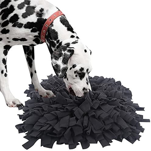 IEUUMLER Schnüffelteppich Hund Riechen Trainieren Schnüffeldecke Futtermatte Trainingsmatte für Haustier Hunde Katzen IE075 (45x45cm, Dark Grey)