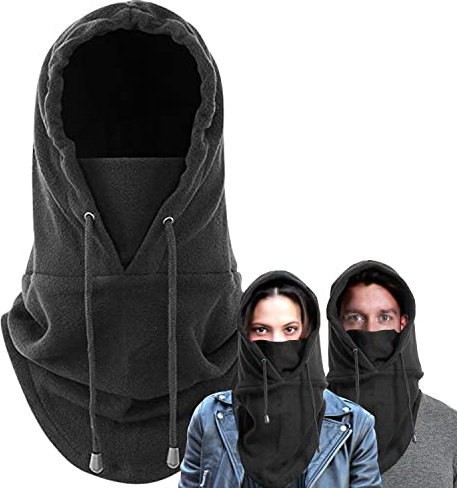 Cagoule Polaire Hiver Multifonction – Bonnet + Echarpe + Cache Cou Homme Femme – Vêtement pour Froid Extreme