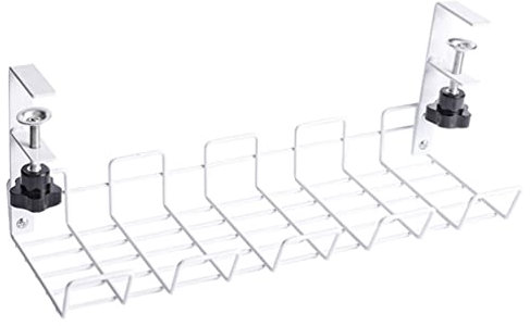 YARNOW Desk Wire Storage Rack for Cable Management Organiser Tray for Gaming Desk Office Includes Per Box Random Color