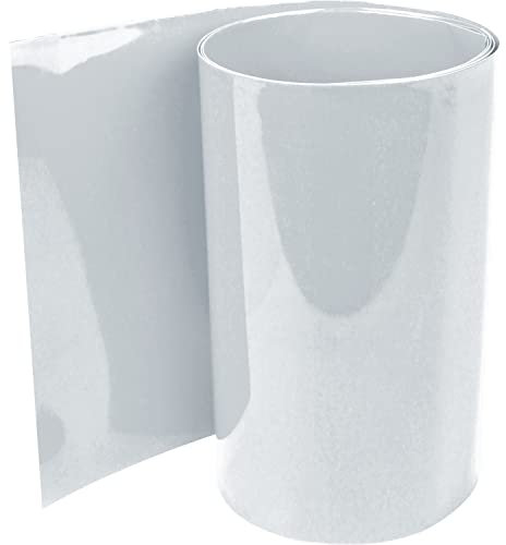 ISOLATECH Tubi termorestringenti in PVC a metraggio trasparente senza adesivo Dimensioni piatte 200 mm (Ø127,3 mm) 1 metro 2:1 per l'isolamento di batterie 18650 non etichettato (Ø127,3 mm 1 metro)