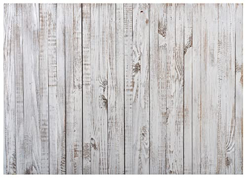 AIIKES 7x5FT White Gray Wood Backdrop Retro Wood Photography Backdrop Newborn Birthday Party Decoration Background 11-890