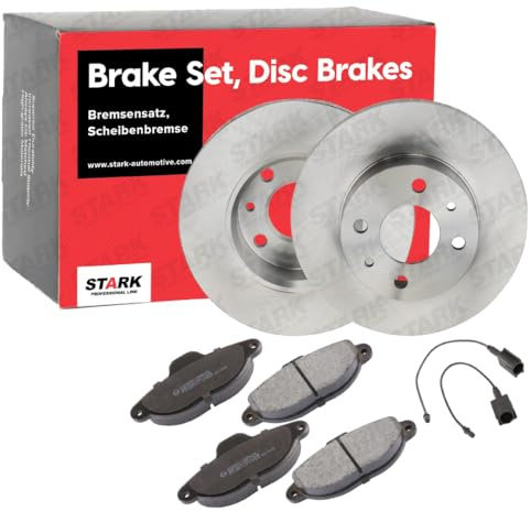 STARK Bremsen Satz Vorne 240mm Bremsscheiben und Beläge Komplett Kompatibel mit FORD KA RU8, FIAT PANDA 169 500 312 500 C 312 PUNTO 188 Seicento / 600 Schrägheck 187
