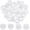 GORGECRAFT 25PCS Salt and Pepper Shaker Stoppers Plastic Salt Shaker Plug Stopper 1/2 Inch Replacement Plug Bottles Reusable Clear Round End for Bottles Pipes Flower Pots