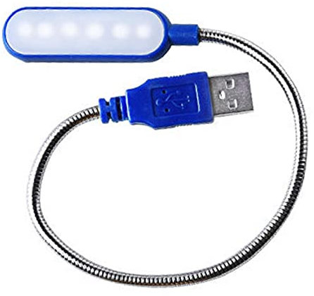 fanelod luce USB, luce USB per tastiera portatile, luce con collo di cigno flessibile, luce braccio flessibile, lampada a LED per laptop Bank, notebook e lettura