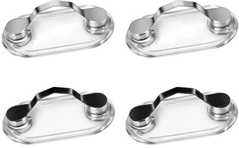 DBAILY Porta Occhiali Magnetico,4pcs Porta Occhiali e Porta Badge Magnetico Supporto Portatile Per Occhiali Magnetico Pratico e Conveniente Per Oggetti Fissi Occhiali Badge Carte d'Identità