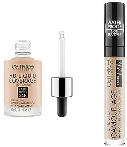 Catrice HD Liquid Coverage Foundation 030 + Liquid Camouflage High Coverage Concealer 020 -Bundle