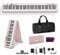Finger Dance Folding Piano Keyboard 88 Keys, Portable Electric Keyboard with Bluetooth MIDI, Full Size Digital Piano, Wood Grain, Semi-Weighted, Touch Sensitive, with Storage Bag for Beginner (Pink)