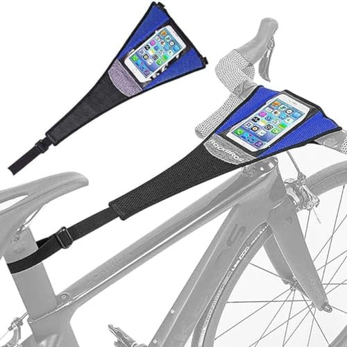 Fascia Protezione Antisudore di Bici Telaio Sudore Protezione Antisudore per Bici a Rete con Custodia per Telefono Assorbe Corrosione per Bicicletta da Allenatore Allenamento Ciclismo al Coperto
