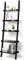 COSTWAY 4/5 Tier Wall Rack, Wooden Display Ladder Shelf, Bookcase Leaning Shelving Unit Organiser Flower Plant Stand for Living Room, Kitchen and Bathroom (Black, 57 x 32 x 189cm)