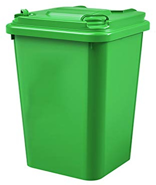 Poubelle Poubelle d'extérieur en Plastique, Longue Poubelle cylindrique de Grande capacité avec Couvercle, Poubelle Commerciale de 26,4 gallons avec roulettes, Verte Recyclage (Size : 50L)