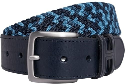 Hackett London Herren Multi para Plait BLT Gürtel, blau (Marineblau), L