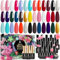 MEFA Classic Gel Nail Polish Kit, 23Pcs Hot Pink Gel Polish Set Mint Green Summer Gel Nail Polish Set All Seasons Red White Black Nail Polish Starter Kit with Glossy& Matte Top Base Coat Nail Art Gift