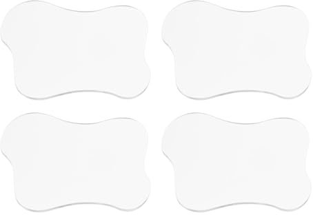 QUARKZMAN 4 Pcs sous-Verres en Acrylique Irréguliers, Forme de Nuage Transparente pour Tasses à Café, Ornements de Table à Manger pour Cuisine et Bar, Transparent (12X10 Cm)