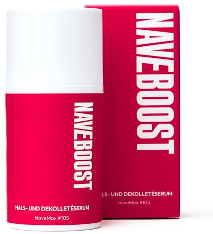 Naveboost Hals- und Dekolletéserum – Intensive Pflege & Straffung – Mit Hyaluronsäure, Pflanzlichem Kollagen & Linefill™ -Komplex – Feuchtigkeitsspendend & Hautstraffend - Natürlich - Vegan, 50ml