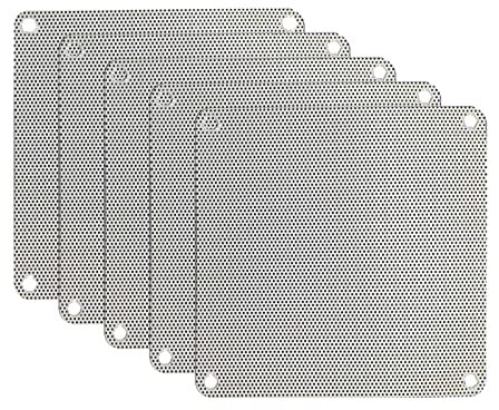 5Pcs 8cm 9cm 12cm 14cm Computer PC Mesh PVC Fan Dust Filter Dustproof For Case Computer Mesh Cover Chassis Dust Cover Computer Mesh Filter Dustproof Cover White