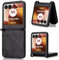 EASSGU Coque pour Motorola Moto Razr60 / Razr50 (6.9 inches), Etui Flip Folio en Cuir PU avec Interrupteur Magnétique, [3 Fentes pour Cartes] [1 Portefeuille] Housse - Le Noir