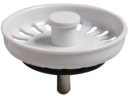 Tapón blanco para fregadero de cocina, tapón de desagüe, tapón de sellado de agua, suave y sin complicaciones, mantenimiento