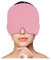 Cuffia antiemicrania, impacco di ghiaccio in gel for la testa, terapia caldo e freddo, mal di testa occhi gonfi, maschera antistress for alleviare la tensione e lo stress(Pink)