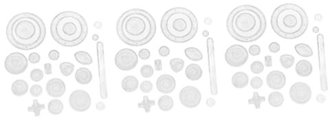 Lurrose 3 Sätze à 22 Stück Zeichenspielzeug Lineal Zeichnen Zeichenlineal Spielzeug Geometrisches Zeichenlineal Rundes Zeichenlineal Lineal Zum Zeichnen Von Kindern Malset Weiß