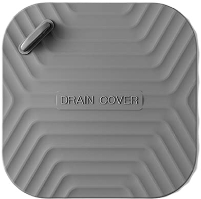 Duschabfluss-Abdeckung, Badewannen-Stopper, Quadratische Silikon-Bodenablauf-Abdeckung, Transparent, Haarfänger für Badezimmer, Küche, Wäscherei,