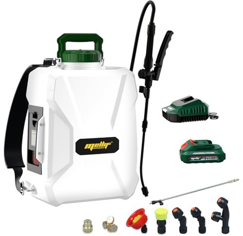 Mellif Akku Drucksprüher 12L für Makita Akku 18V, Drucksprühgerät mit 55PSI Sprühdruck, Spühweite bis 6M, 7Düsen, enthält 2,0 Ah Mellif Akku & Ladegerät