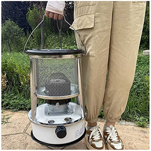 BomDog Estufas de Queroseno, Quemadores de Queroseno, Calefacción Envolvente 360°, Calentadores de Queroseno/6Lwhite