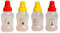 Generisch 4 Stück Mini Quetschflaschen für Soßen, 25ml, Tragbare Behälter für Ketchup und Dressing, Bento Box Zubehör