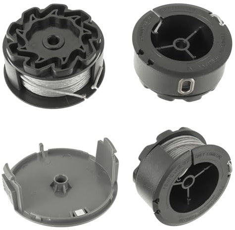 EPLZON F016800570 Replacement Trimmer Spool 1.6mm x 6M Compatible with Bosch Universal GrassCut 18/18-26/18-260 Grass Trimmer (3 Spool + 1 Cover)