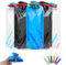 ROTKUSZ 6 Piezas Botella Plegable 700ML Botella Agua Plegable Sin BPA Reutilizable Botella de Agua Plegable para Senderismo, Viajes, Aventuras (Con 6 Silbato)