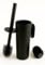 Wall Mounted & Floor Standing Matte Black Toilet Brush Set – Premium 304 Stainless Steel | Dual PP & TPR Brush Heads | Removable Holder for Easy Cleaning – Bravara X