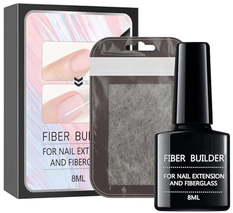 Nail Glue Instant Cracked Nail Repair Gel,Cracked Nail Hardener & Fiberglass Extension,Nail Repair Kit for Broken Natural Nails,Long-Lasting Glossy Nail Extension Kit,Nail Treatment Repair Gel