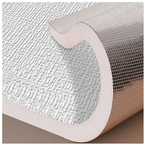 APMOE Papel Tapiz Térmico Aislante, Adhesivo de Pared de 9 mm de Grosor, 3D de Lino, Impermeable, a Prueba de Humedad, Insonorizado, Autoadhesivo para Decoración de Paredes
