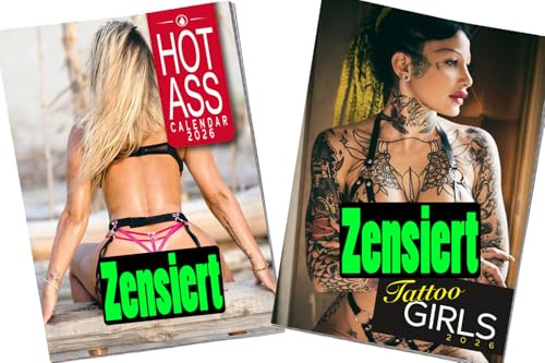 Erotischer Pin-up Kalender 2026 – Set aus 2 Kalendern | Große DIN A3 Wanddekoration | Geschenkidee (Set-Nr.31)