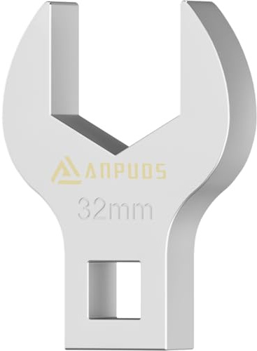 ANPUDS Hahnenfußschlüssel 32mm, 1/2 V-Typ Drehmoment Gabelschlüssel | Metrisch, Maulschlüssel, für Wartung von Wasserhähnen, Maschinenmuttern und Klimaanlagen