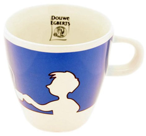 Douwe Egberts Design People, Kaffee Becher, Tee Tasse, Porzellan, Blau, 260 ml