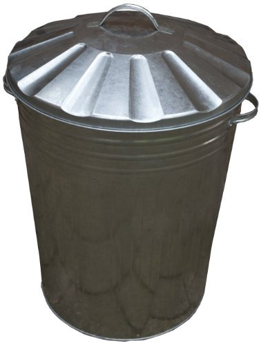 Apollo Gardening Ltd Gardening 90L Galvanised Metal Dustbin with Lid