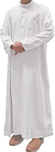 Desert Dress Wüsten Herren Kleid Formelle Farbe Sommer Kaftan Gewand Paintbal Arabia DiashDasha Jubba Qatar Oman - -, Weiß