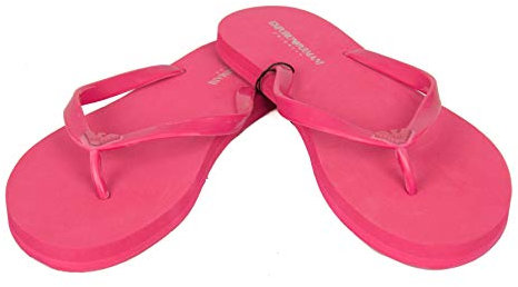 Emporio Armani Ciabatta infradito donna mare piscina beachwear articolo 262525 5P336 LOW FLIP FLOPS, 05275 Magenta, Piede 35