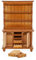 Odoria 1/12 Miniatur Küchenschrank Buffetschrank Puppenhaus Zubehör, Braun