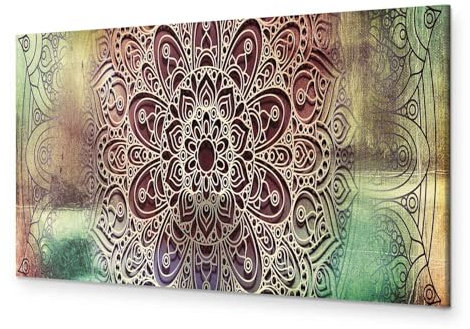 murando - Wandbilder XXL Mandala 120x40 cm 1 tlg - Wand Deko Vlies Leinwand Bilder Groß Wanddeko Wohnzimmer Schlafzimmer Kunstdrucke Panoramabild - Orient Zen bunt f-A-0587-b-a