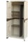 Art Plast ZA2538 Besenschrank aus Polypropylen, Elfenbein und Taupe, L 700 x T 470 x H 1780 mm, mit 1 großen und 3 kleinen Einlegeböden