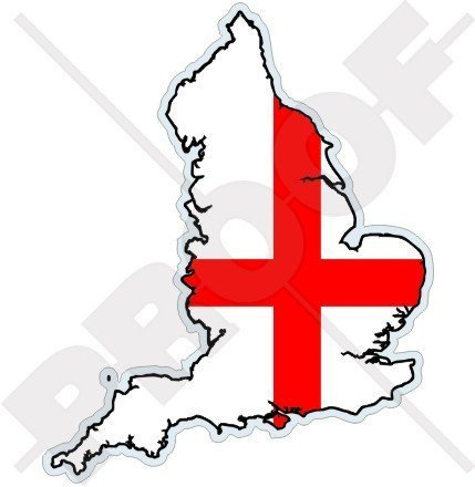 ENGLAND Englisch Karte Flagge, Britisch UK 123mm Auto & Motorrad Aufkleber, Vinyl Sticker