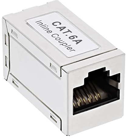 InLine 69990C Patchkabelkupplung Metall Cat.6A, 2x RJ45 Buchse, geschirmt