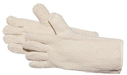 Jah T-3076 Baumwollhandschuh 6 Paar Frottee schwer 38 cm lang natur Gr. 10