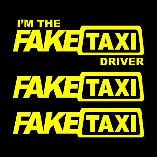 Autodomy Faketaxi Fake Taxi 3 Stuks en I'm The Taxi Driver Stickers voor Auto of Motorfiets | Fake Taxi Aufkleber Regen und Sonnenbeständig