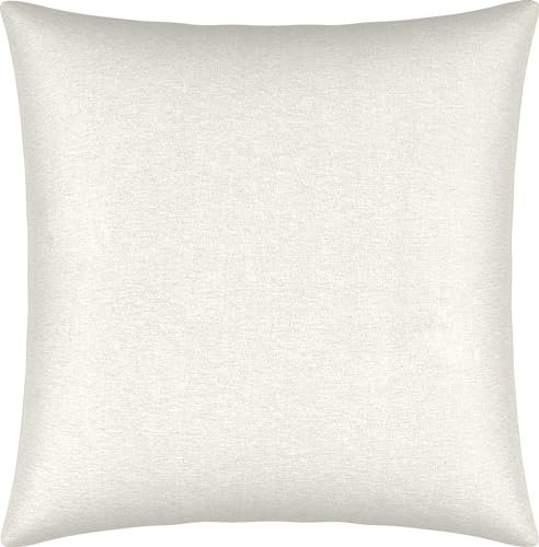Erwin Müller Kuschelkissenbezug, Kissenhülle Single-Jersey Murnau - weiß Größe 40x40 cm - bügelfrei, strapazierstark, elastisch, mit Reißverschluss
