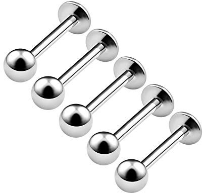 KJM FASHION 5 Stk Metall Klein Labret 1mm 18g 8mm 5/16 Cartilage Marilyn Monroe Medusa Spiderbite Ohrringe Marilyn Monroe Piercing Schmuck 4789