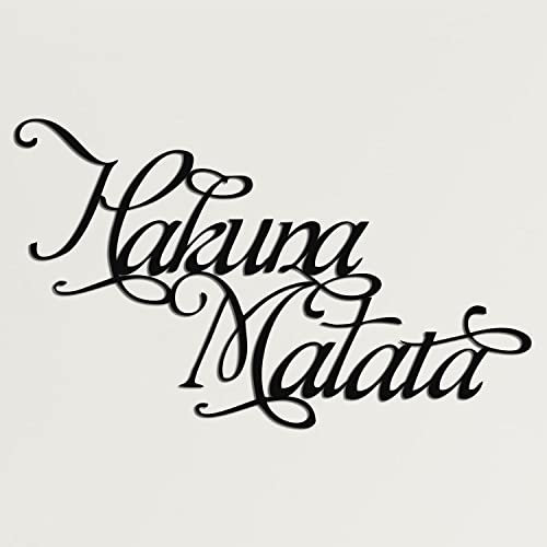 DEKADRON Metallwanddeko, Hakuna Matata Schild, Metallwanddeko, (60 x 36 cm)
