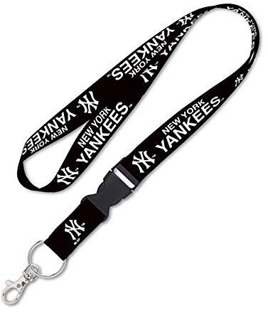 WinCraft New York Yankees Lanyard with Detachable Buckle, 1 - Black